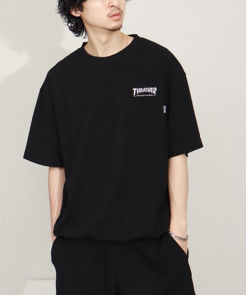 THRASHER(スラッシャー)の「【THRASHER/スラッシャー】パイルファブリック ポケット付半袖プルオーバー(Tシャツ/カットソー・メンズ・ホワイト/サックスブルー/ブラック・M/L/XL)」の22枚目の写真