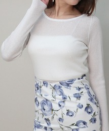 AMBIENT（アンビエント）の「スパンコールヤーンシアーリブニットトップス（ニット/セーター）」