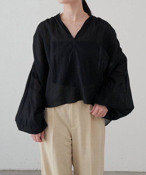 russet / ラシット [日本製]ギャザーシャツ russet ブラウス シャツ 「日本製」ギャザーシャツ レディース