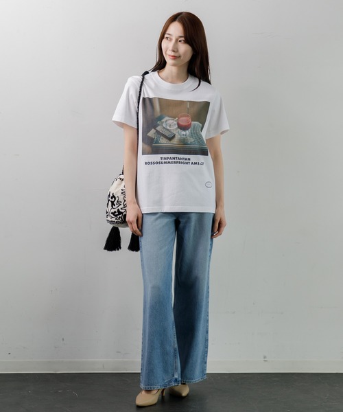 WOMEN】LEIN コットンリネンアリ刺繍巾着バッグ（ショルダー