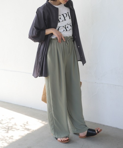 Bou Jeloud（ブージュルード）の「ボイルBIGポケットチュニック（シャツ/ブラウス・レディース・チャコールグレー/ベージュ/ラベンダー/ピンク・38）」の8枚目の写真