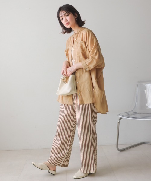 Bou Jeloud（ブージュルード）の「ボイルBIGポケットチュニック（シャツ/ブラウス・レディース・チャコールグレー/ベージュ/ラベンダー/ピンク・38）」の22枚目の写真