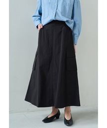 IEDIT | ＩＥＤＩＴ　撥水（はっすい）＆ＵＶカットがうれしい　大人カーゴデザインのナイロンフレアースカート(スカート)