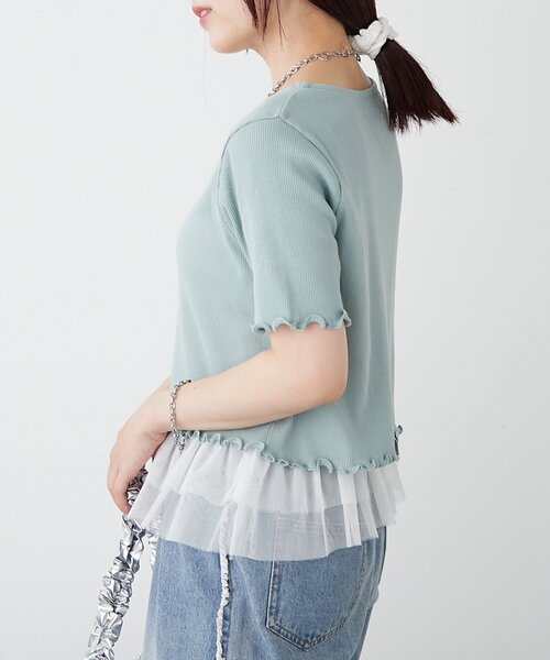 w closet(ダブルクローゼット)の「【新色追加!7色展開】半袖W ZIPリブカーデ(Tシャツ/カットソー・レディース・アイボリー/チャコールグレー/ブルー/レッド/ネイビー/グリーン/ブラウン・FREE)」の14枚目の写真