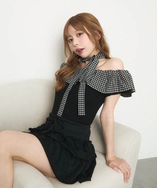 BPN 姫袖オフショルトップス ボタンオフショル半袖トップス – WEGO ONLINE STORE
