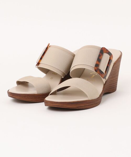 ITALIAN SHOEMAKERS(イタリアンシューメーカー)の「【ITALIAN SHOEMAKERS】べっ甲風バックルサンダル(952326)(サンダル・レディース・ベージュ/ブラック・35/36/37/38/39)」の9枚目の写真
