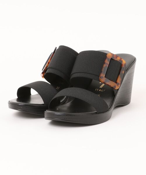 ITALIAN SHOEMAKERS(イタリアンシューメーカー)の「【ITALIAN SHOEMAKERS】べっ甲風バックルサンダル(952326)(サンダル・レディース・ベージュ/ブラック・35/36/37/38/39)」の10枚目の写真