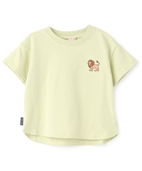 petit main(プティマイン)の「【GOODPRICE冷感/WEB限定価格】刺しゅう半袖Tシャツ(Tシャツ/カットソー・キッズ・ライトブルー/オフホワイト/クリーム/レッド/ライトグリーン/ネイビー・130cm/100cm/80cm/120cm/90cm/110cm)」の3枚目の写真