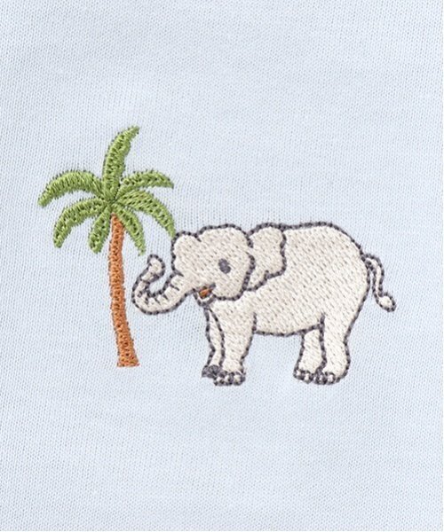 petit main(プティマイン)の「【GOODPRICE冷感/WEB限定価格】刺しゅう半袖Tシャツ(Tシャツ/カットソー・キッズ・ライトブルー/オフホワイト/クリーム/レッド/ライトグリーン/ネイビー・130cm/100cm/80cm/120cm/90cm/110cm)」の15枚目の写真