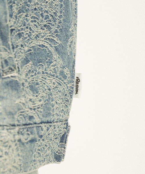 #Re:room（リルーム）の「ペイズリーデニムハーフスリーブジャケット（デニムジャケット・メンズ・ブルー・S-M/M-L）」の19枚目の写真