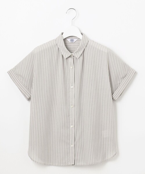 J.PRESS(ジェイプレス)の「【洗える・接触冷感】ドビー強撚ストライプ シャツ ブラウス(シャツ/ブラウス・レディース・ネイビー系1/ピンク系1・9/11)」の9枚目の写真