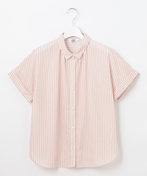 J.PRESS(ジェイプレス)の「【洗える・接触冷感】ドビー強撚ストライプ シャツ ブラウス(シャツ/ブラウス・レディース・ネイビー系1/ピンク系1・9/11)」の10枚目の写真