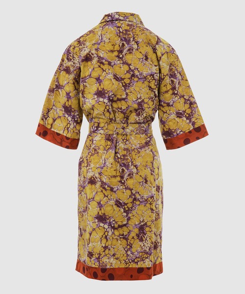 dries van noten シャツワンピース　総柄　クリーニング済 DRIES VAN NOTEN - ドリスヴァンノッテン シルク100 総柄