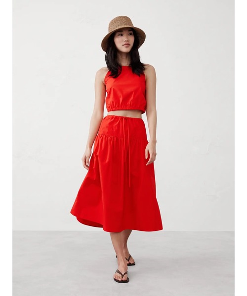 BANANA REPUBLIC FACTORY STORE（バナナリパブリック ファクトリーストア）の「BANANA REPUBLIC FACTORY STORE　　ストラッピー バブルヘム クロップドトップス（キャミソール・レディース・レッド系その他/ブルー・L/S/M/XS）」の10枚目の写真