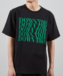 ダメージ加工ロゴプリントTシャツ