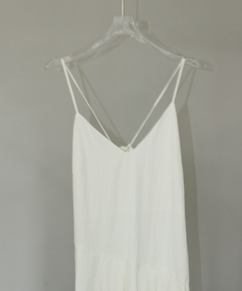 nnです】 maisoncelon アシンメトリーキャミドレスアイボリー