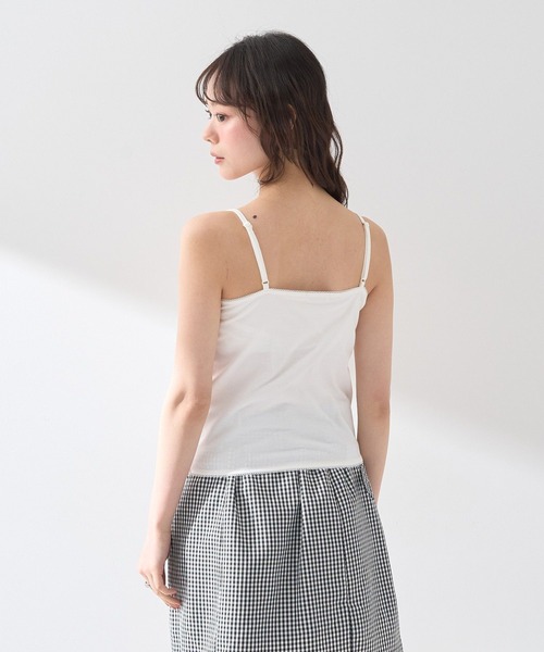 earth music&ecology（アースミュージックアンドエコロジー）の「メッセージプリントカップ付きキャミソール（キャミソール・レディース・オフホワイト/ブラック/グリーン・S/M）」の18枚目の写真