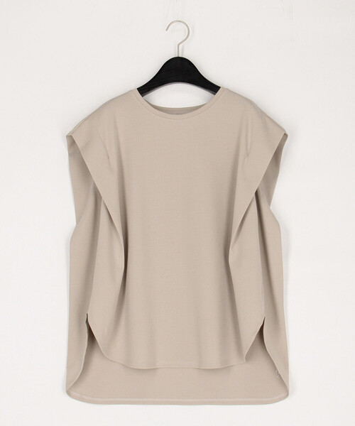 K.T KIYOKO TAKASE（キヨコタカセ）の「コットン強撚ポンチ ショルダータックTシャツ（Tシャツ/カットソー・レディース・ロイヤルブルー/ベージュ/ブラック/ブラウン/ホワイト/ネイビー・9号/7号）」の4枚目の写真