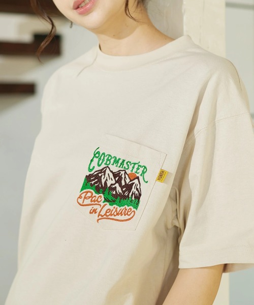 go slow caravan(ゴースローキャラバン)の「COBMASTER/コブマスター 吸水速乾天竺ポケット刺繍ベーシックTEE(TOOLS)(Tシャツ/カットソー・メンズ・ブラック/ライトベージュ・MEDIUM/LARGE/X-LARGE)」の5枚目の写真