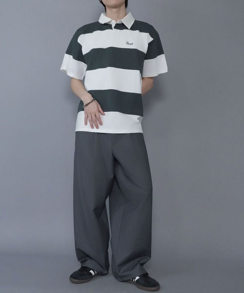 SPINNS（スピンズ）の「バレルレッグスラックスワイドパンツ（その他パンツ・メンズ・チャコール/ブラック・M/L）」の21枚目の写真