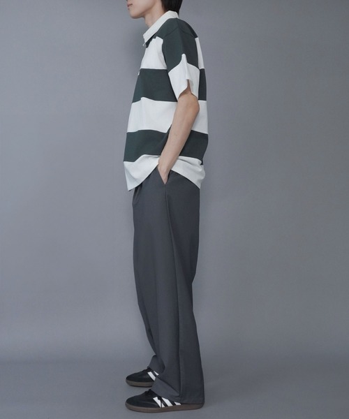 SPINNS（スピンズ）の「バレルレッグスラックスワイドパンツ（その他パンツ・メンズ・チャコール/ブラック・M/L）」の22枚目の写真