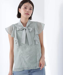 「NATURAL BEAUTY BASIC」 半袖ブラウス MEDIUM ライトグリーン レディース N.Natural Beauty Basic 「N.（N. Natural Basic）」 半袖
