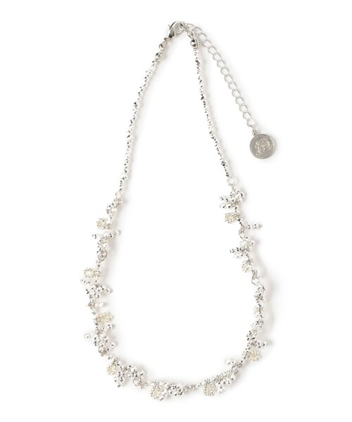 Ray BEAMS（レイビームス）の「LOTUS PINK / twinkle リトル フラワー ネックレス（ネックレス・レディース・シルバー/サックスブルー・ONE SIZE）」の2枚目の写真