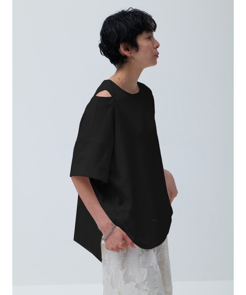 tシャツ カッティングショルダーカットソー レディース セール】カッティングショルダーカットソー（Tシャツ/カットソー