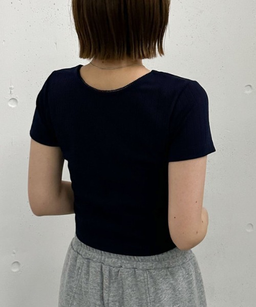 archives（アルシーヴ）の「針抜きハートちびＴｅｅ（Tシャツ/カットソー・レディース・レッド/ネイビー/アイボリー・MEDIUM）」の22枚目の写真