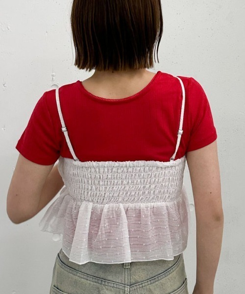 archives（アルシーヴ）の「針抜きハートちびＴｅｅ（Tシャツ/カットソー・レディース・レッド/ネイビー/アイボリー・MEDIUM）」の13枚目の写真