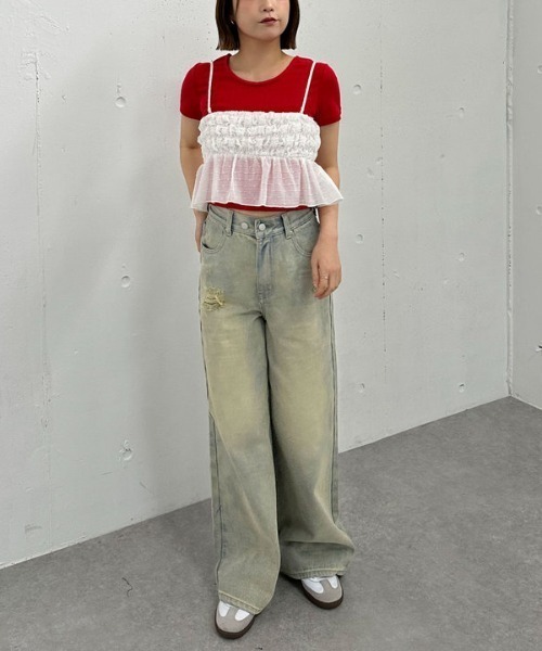 archives（アルシーヴ）の「針抜きハートちびＴｅｅ（Tシャツ/カットソー・レディース・レッド/ネイビー/アイボリー・MEDIUM）」の12枚目の写真