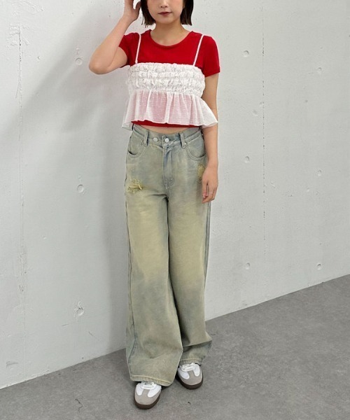 archives（アルシーヴ）の「針抜きハートちびＴｅｅ（Tシャツ/カットソー・レディース・レッド/ネイビー/アイボリー・MEDIUM）」の11枚目の写真