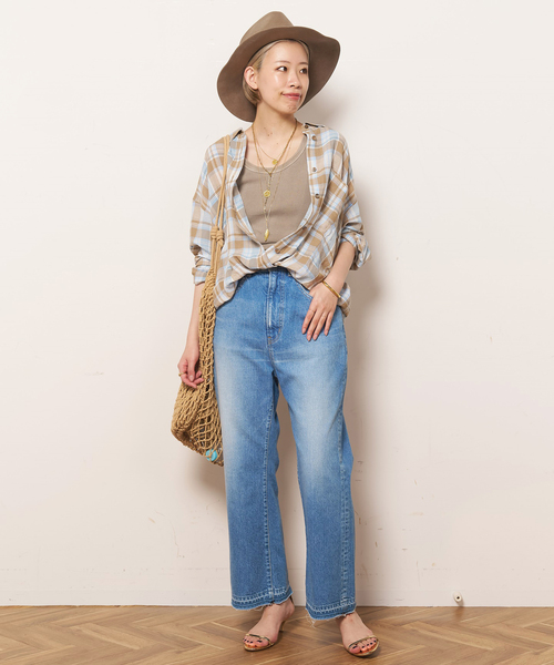 AP STUDIO(エーピーストゥディオ)の「【GREAT HABIT DENIM/グレートハビットデニム】BOOTY JEAN INDIGO(デニムパンツ・レディース・ブルー・23/24/25)」の7枚目の写真