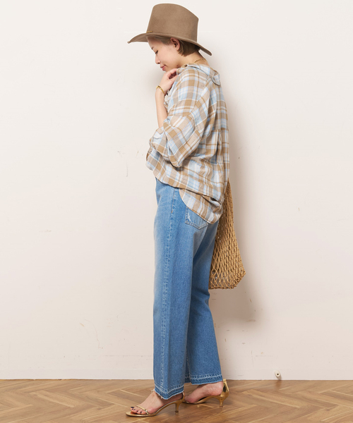 AP STUDIO(エーピーストゥディオ)の「【GREAT HABIT DENIM/グレートハビットデニム】BOOTY JEAN INDIGO(デニムパンツ・レディース・ブルー・23/24/25)」の6枚目の写真