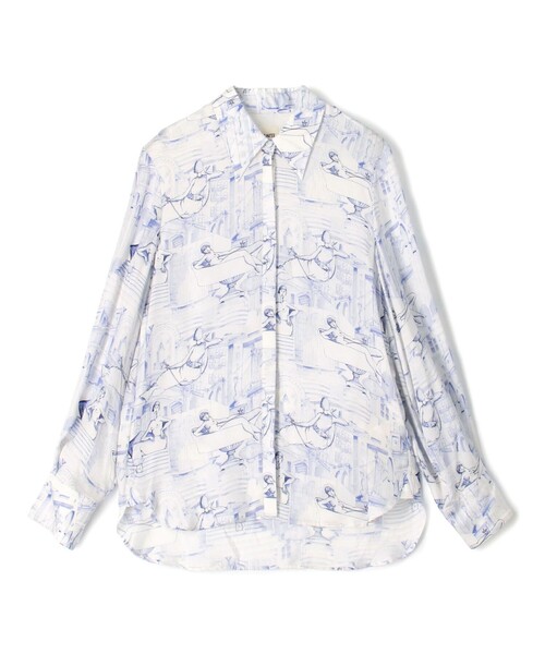 Khaite(ケイト)の「KHAITE MINTA TOP プリントシャツ(シャツ/ブラウス・レディース・ホワイト系その他・2)」の1枚目の写真