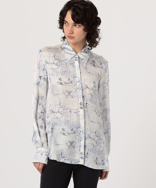 Khaite(ケイト)の「KHAITE MINTA TOP プリントシャツ(シャツ/ブラウス・レディース・ホワイト系その他・2)」の8枚目の写真