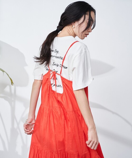 coen(コーエン)の「【Lipa別注】 モチーフ刺繍キャミワンピース(ワンピース・レディース・ブラック/オレンジ・FREE)」の15枚目の写真