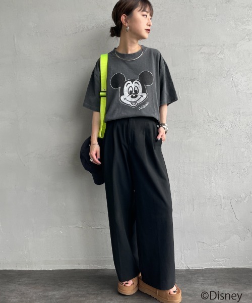 GOOD ROCK SPEED（グッドロックスピード）の「[GOOD ROCK SPEED/グッドロックスピード] 別注 MICKEY MOUSE / プリントTシャツ / ディズニー（Tシャツ/カットソー・レディース・チャコール・M/L/XL）」の6枚目の写真