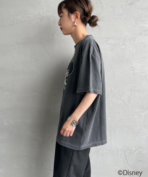 GOOD ROCK SPEED（グッドロックスピード）の「[GOOD ROCK SPEED/グッドロックスピード] 別注 MICKEY MOUSE / プリントTシャツ / ディズニー（Tシャツ/カットソー・レディース・チャコール・M/L/XL）」の9枚目の写真