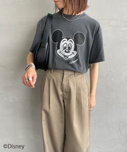 GOOD ROCK SPEED（グッドロックスピード）の「[GOOD ROCK SPEED/グッドロックスピード] 別注 MICKEY MOUSE / プリントTシャツ / ディズニー（Tシャツ/カットソー・レディース・チャコール・M/L/XL）」の14枚目の写真