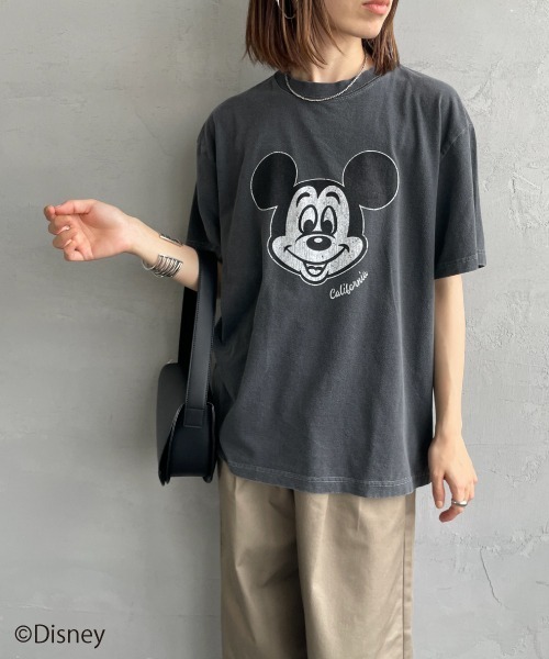 GOOD ROCK SPEED（グッドロックスピード）の「[GOOD ROCK SPEED/グッドロックスピード] 別注 MICKEY MOUSE / プリントTシャツ / ディズニー（Tシャツ/カットソー・レディース・チャコール・M/L/XL）」の18枚目の写真