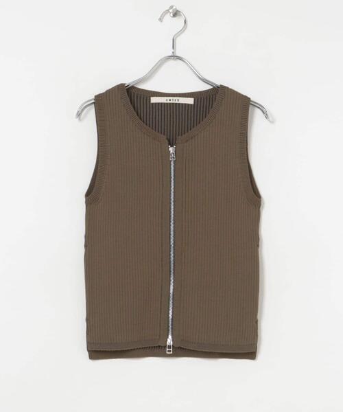 THE GOODLAND MARKET(ザグッドランドマーケット)の「cwtch SLEEVE LESS ZIPTOPS(ニット/セーター・レディース・グレー/アイボリー/ブラウン・FREE)」の15枚目の写真