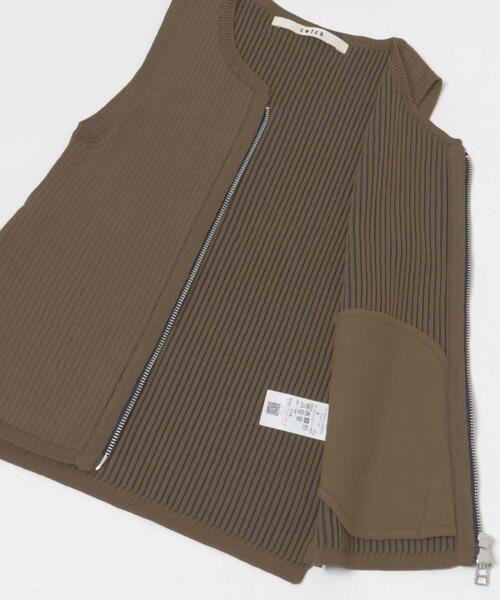 THE GOODLAND MARKET(ザグッドランドマーケット)の「cwtch SLEEVE LESS ZIPTOPS(ニット/セーター・レディース・グレー/アイボリー/ブラウン・FREE)」の18枚目の写真