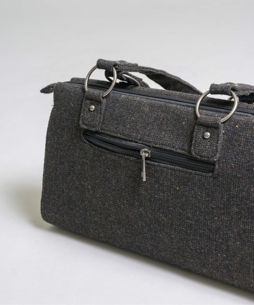 epnok（エプノック）の「【EPNK】Nep yarn mini boston bag / ネップヤーンミニボストンバッグ（ハンドバッグ・メンズ・チャコールグレー/サンドベージュ・FREE）」の6枚目の写真