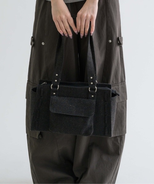 セール】【EPNK】Nep yarn mini boston bag / ネップヤーンミニ