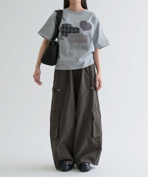 epnok（エプノック）の「【EPNK】Nep yarn mini boston bag / ネップヤーンミニボストンバッグ（ハンドバッグ・メンズ・チャコールグレー/サンドベージュ・FREE）」の16枚目の写真