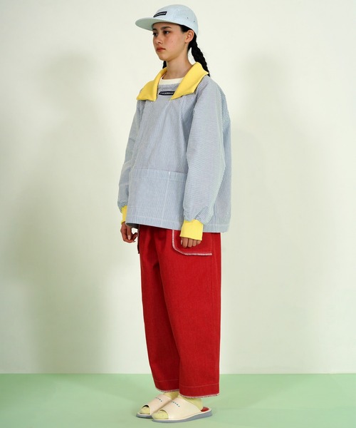 TUCKSHOP(タックショップ)の「OUT POCKET JEANS / アウト ポケット ジーンズ(デニムパンツ・メンズ・オフホワイト/レッド・1/2)」の5枚目の写真