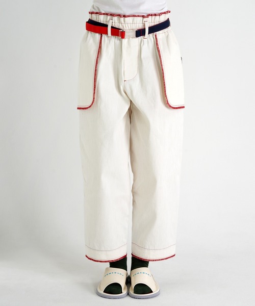 TUCKSHOP(タックショップ)の「OUT POCKET JEANS / アウト ポケット ジーンズ(デニムパンツ・メンズ・オフホワイト/レッド・1/2)」の6枚目の写真