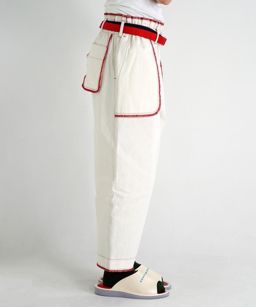 TUCKSHOP(タックショップ)の「OUT POCKET JEANS / アウト ポケット ジーンズ(デニムパンツ・メンズ・オフホワイト/レッド・1/2)」の8枚目の写真