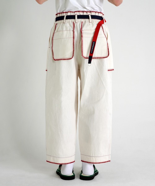 TUCKSHOP(タックショップ)の「OUT POCKET JEANS / アウト ポケット ジーンズ(デニムパンツ・メンズ・オフホワイト/レッド・1/2)」の13枚目の写真